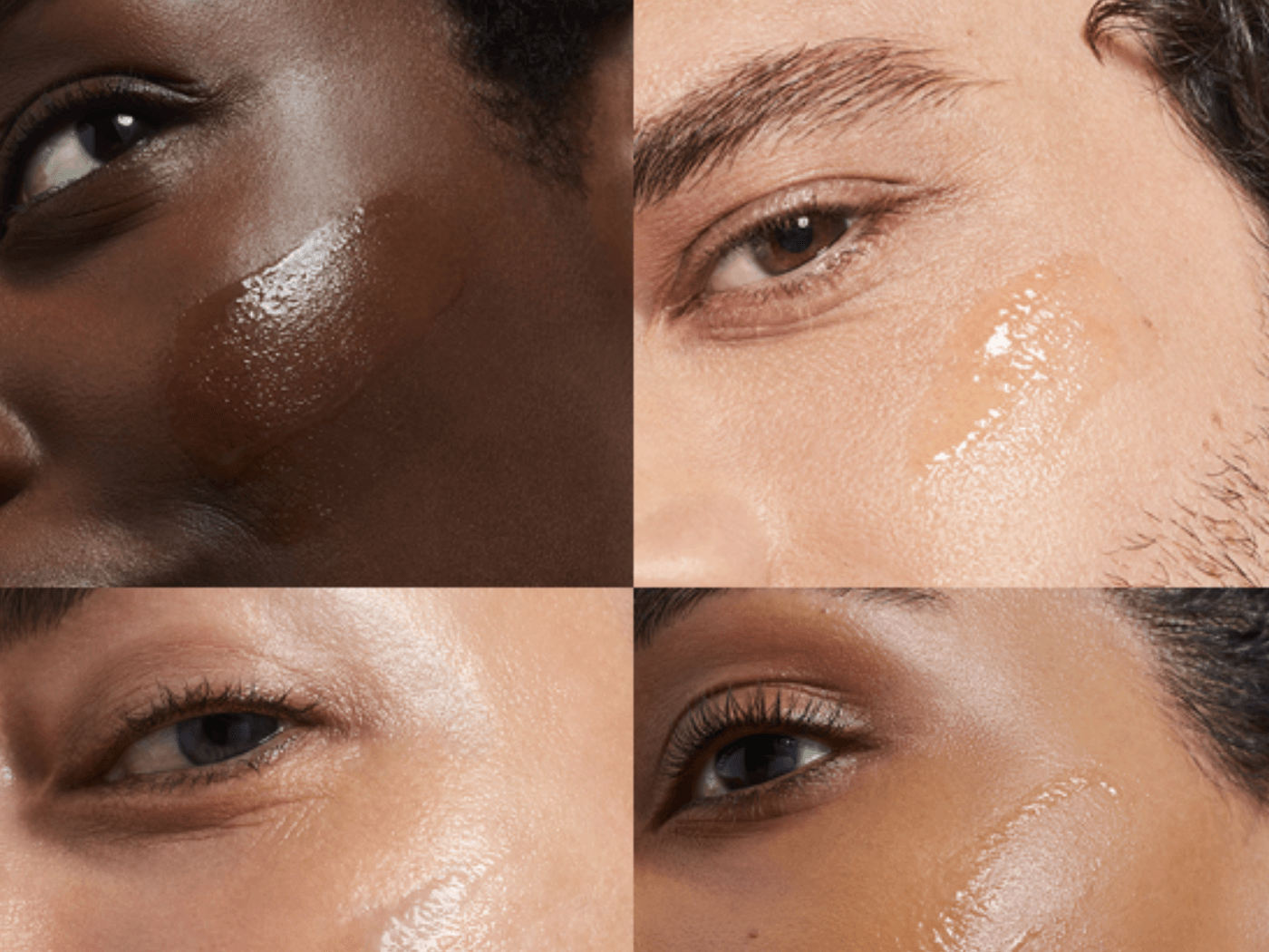 Diversity: Menschen mit unterschiedlichen Hautfarben verwenden das Double Serum Light