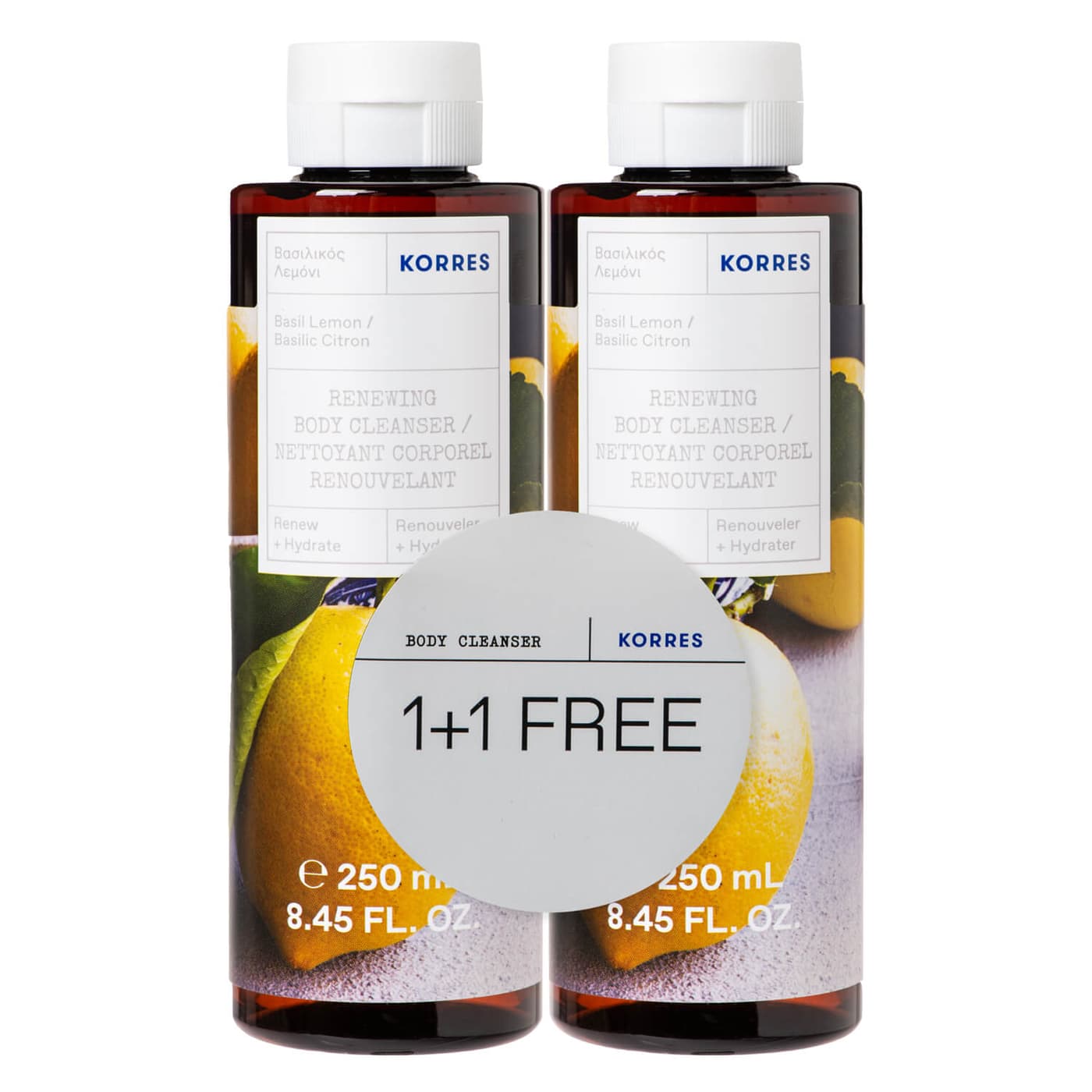 Basil Lemon Renewing Body Cleanser Duo