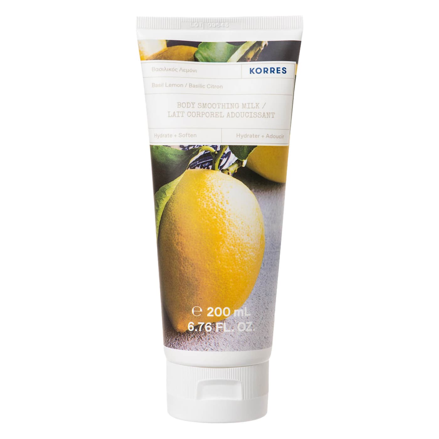 Korres Care - Basil Lemon Smoothing Body Milk