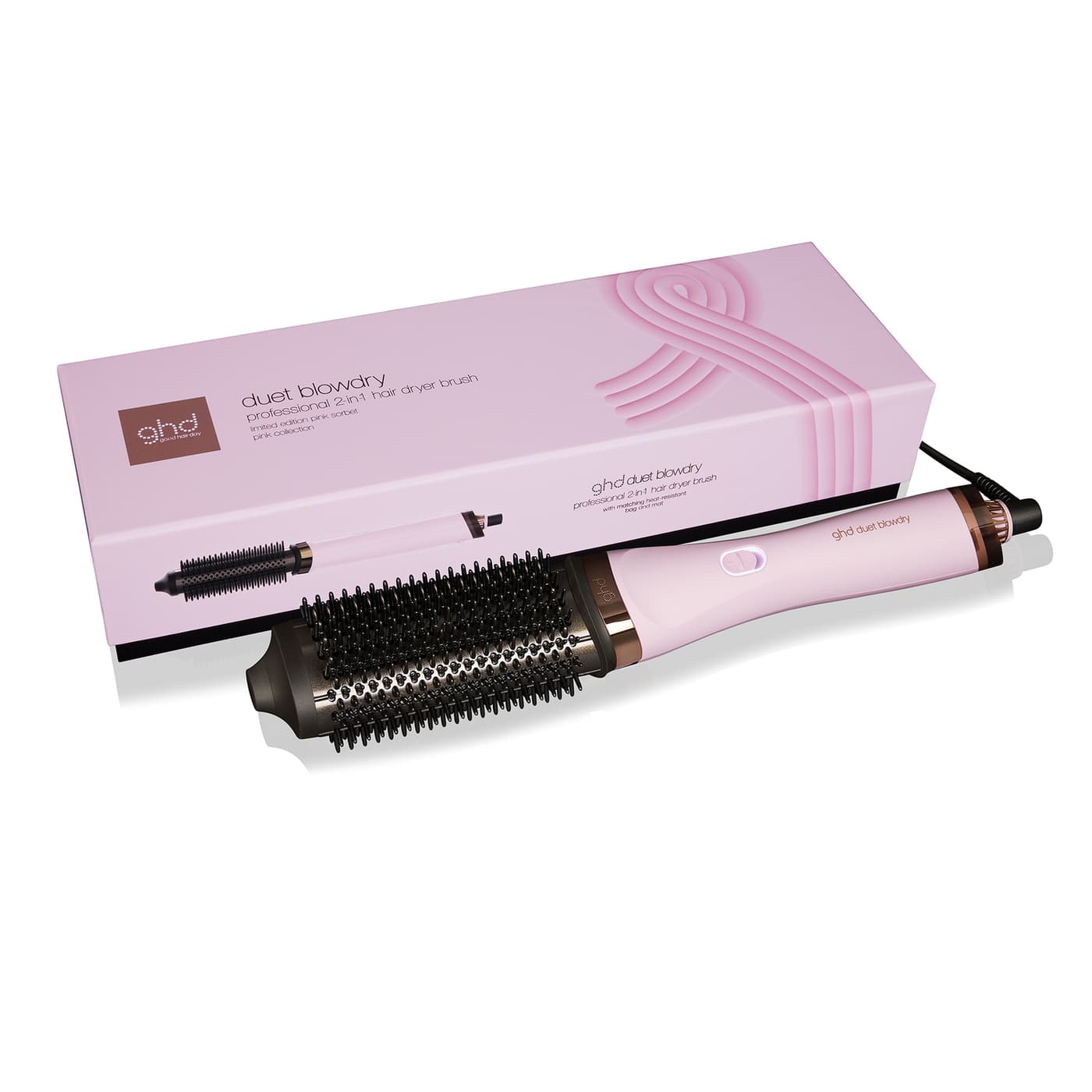 ghd Pink-Sorbet Collection - Duet Blowdry™ Limited Edition Hair Dryer Brush