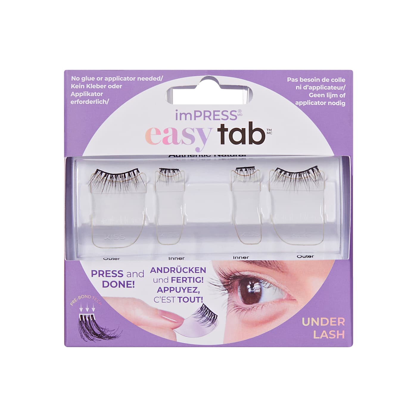 KISS Lashes - Impress Press On Falsies Easy Tab 02 - Authentic Natural