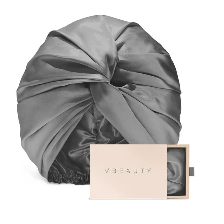 VBEAUTY Hair - Premium Seiden Turban – Anthrazit