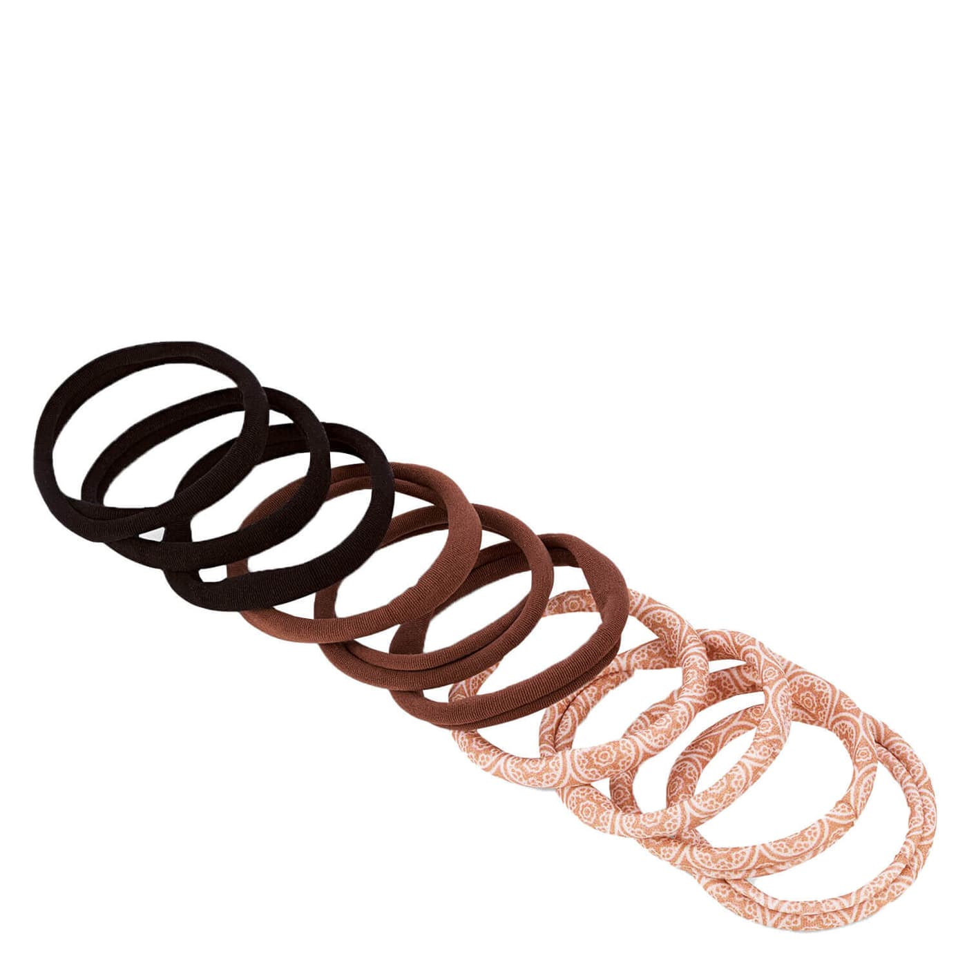 Super soft Haargummi, braun & schwarz