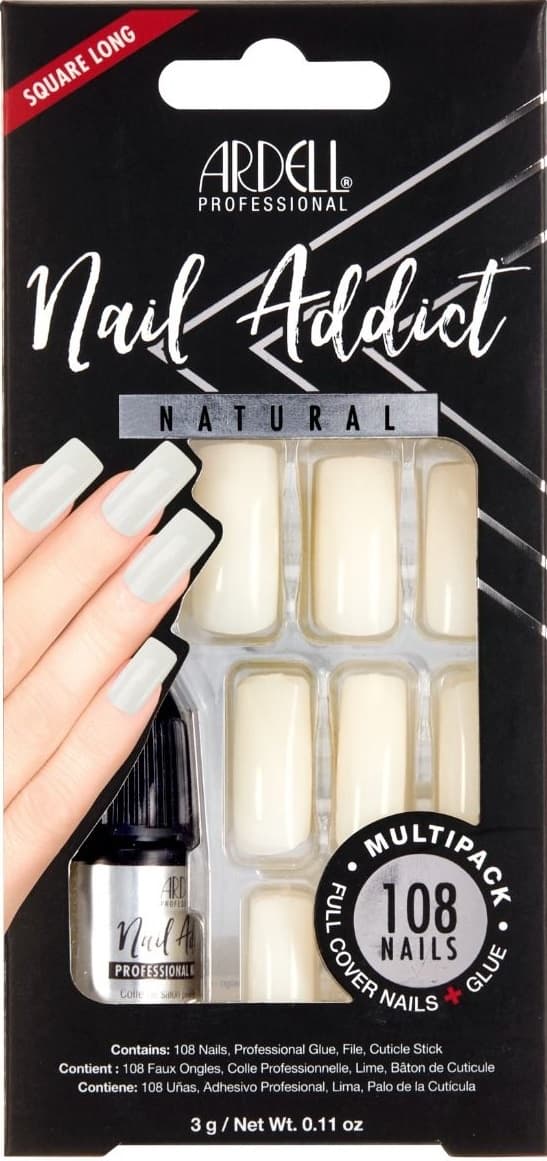 Nail Addict - Natural Squared Long Multipack