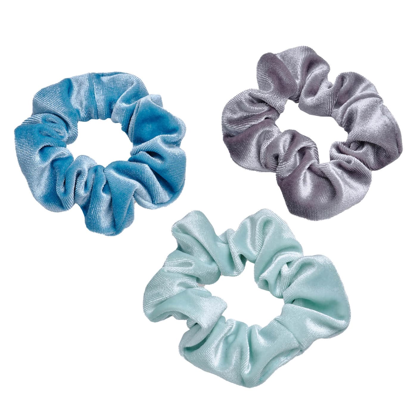 Body Mind and Soul Scrunchie Yoga Samt Blau
