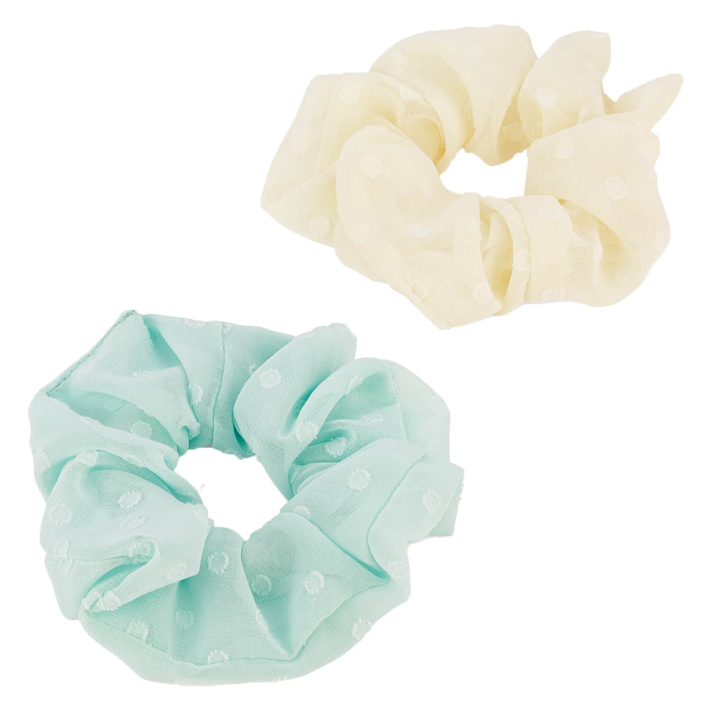 Twisted Elastic Scrunchie, gelb & mint