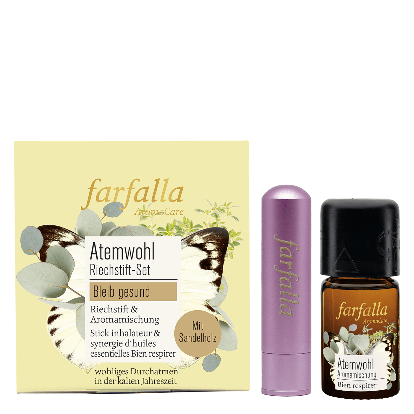Farfalla Bleib gesund - Riechstift Set Atemwohl