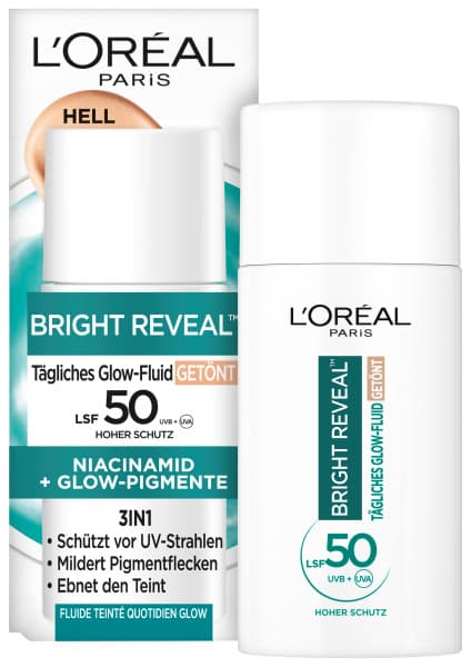 L'Oreal Skincare - Bright Reveal Tägliches Glow-fluid Getönt Light Lsf 50