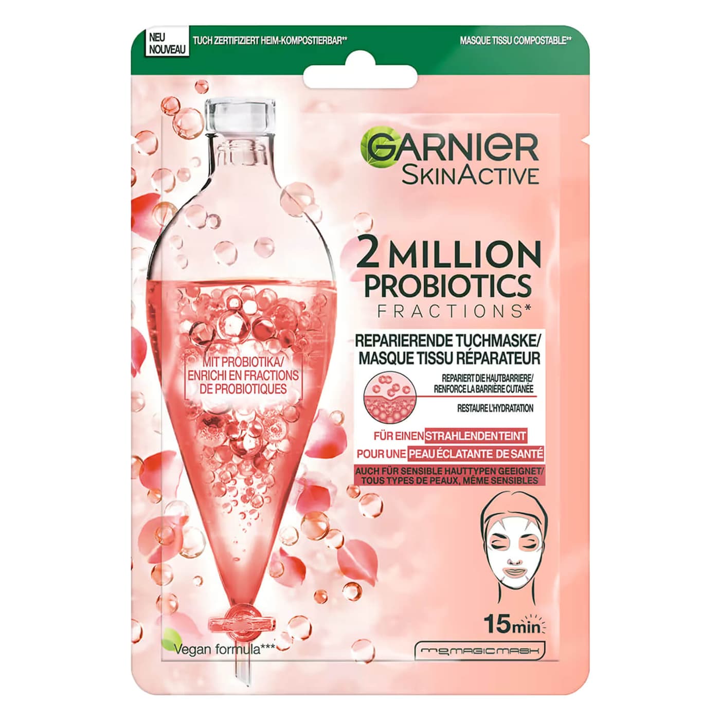 Skinactive Face - 2 Million Probiotics reparierende Tuchmaske
