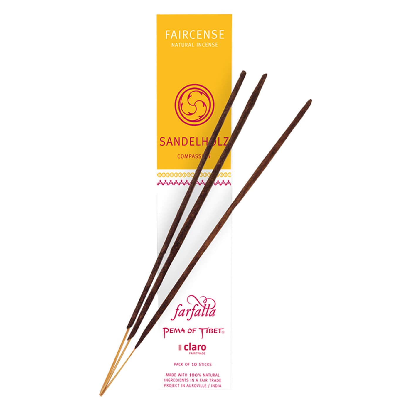 Farfalla Räucherstäbchen - Sandelholz/Compassion - Faircense Räucherstäbchen