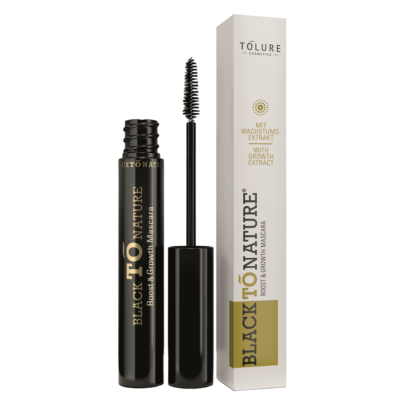 Tolure - Boost & Growth Mascara BlackToNature mit Wachstumsextrakt