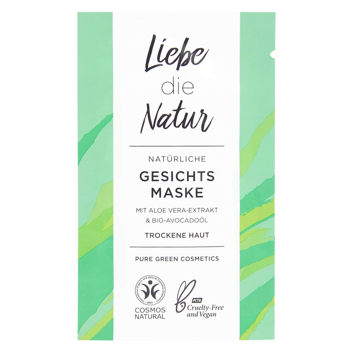 Liebe die Natur - Natürliche Gesichtsmaske Aloe Vera für trockene Haut