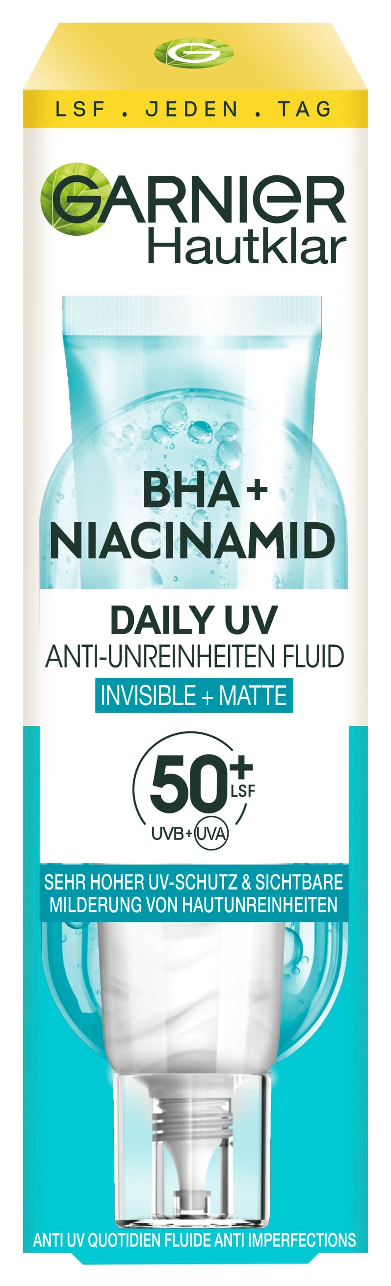 Skinactive Face - Bha + NiacinamID Daily-UV Anti-unreinheiten FluID Invisible + Matt Lsf 50+