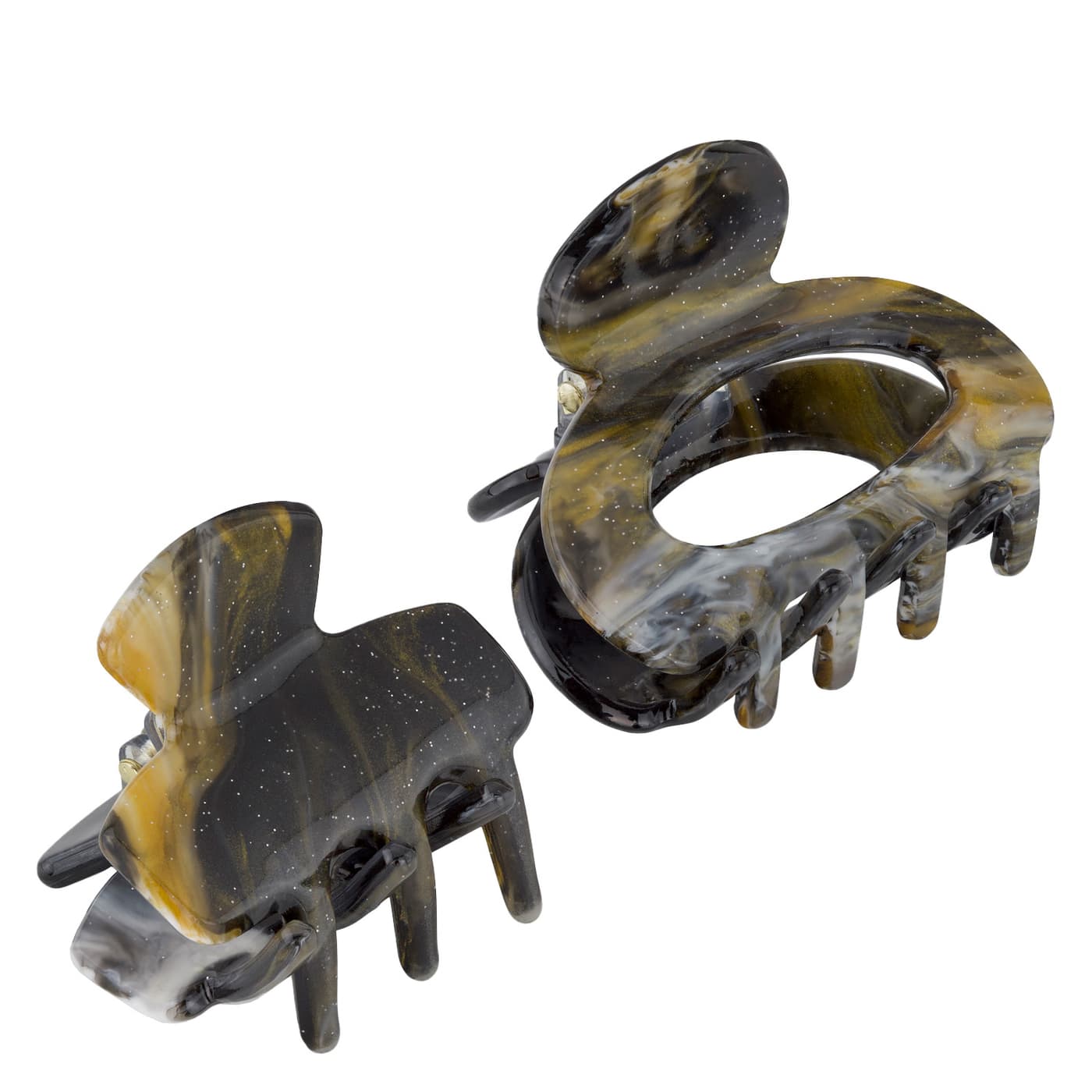 TRISA Hair - Marbled hair clips, grey gold