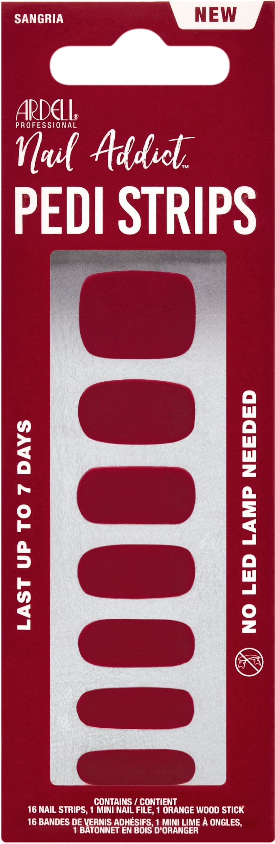 Nail Addict - Pedicure Strips Sangria