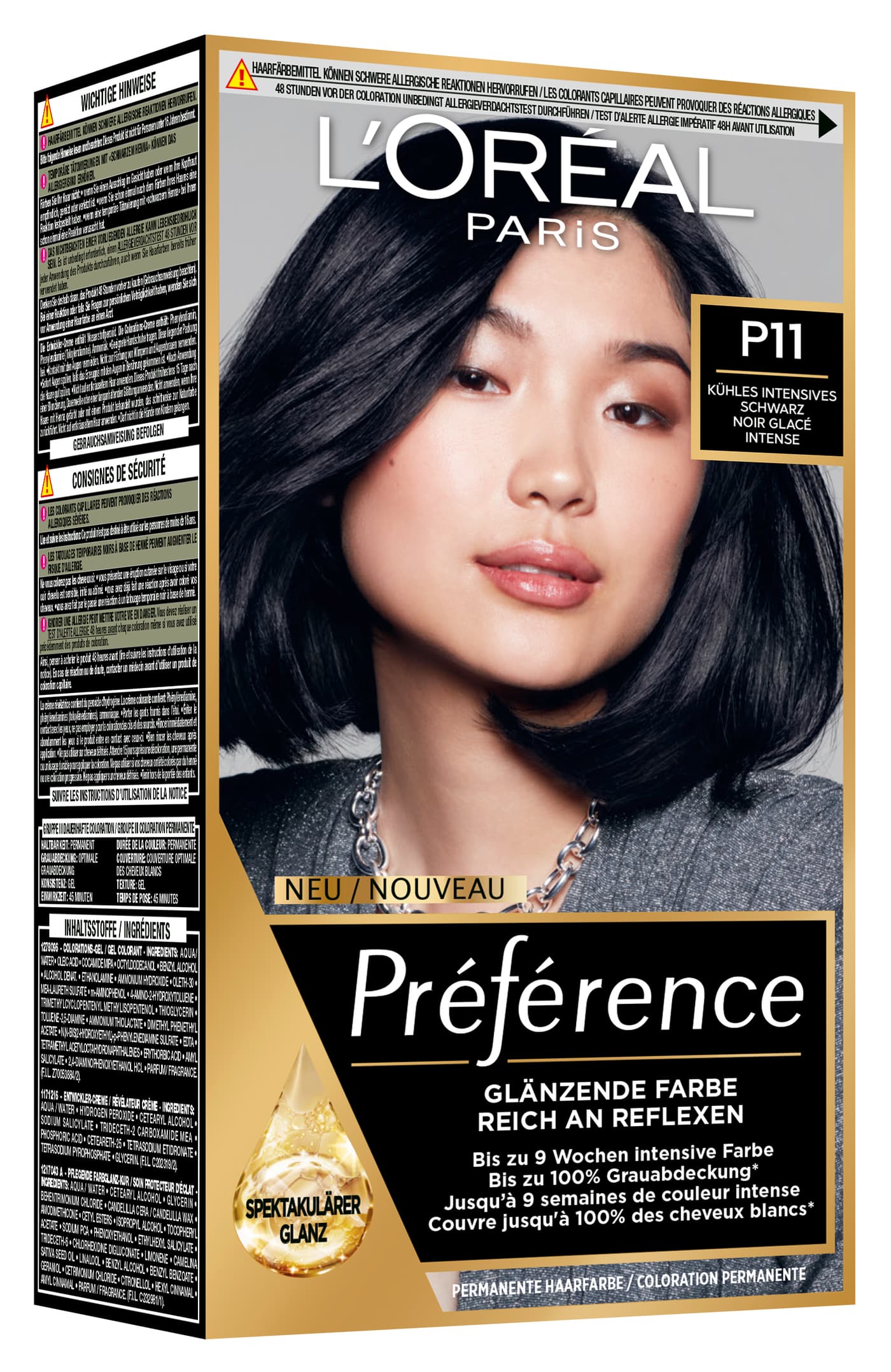 L'Oreal  Preference - Préférence P11 Kühles Intensives Schwarz