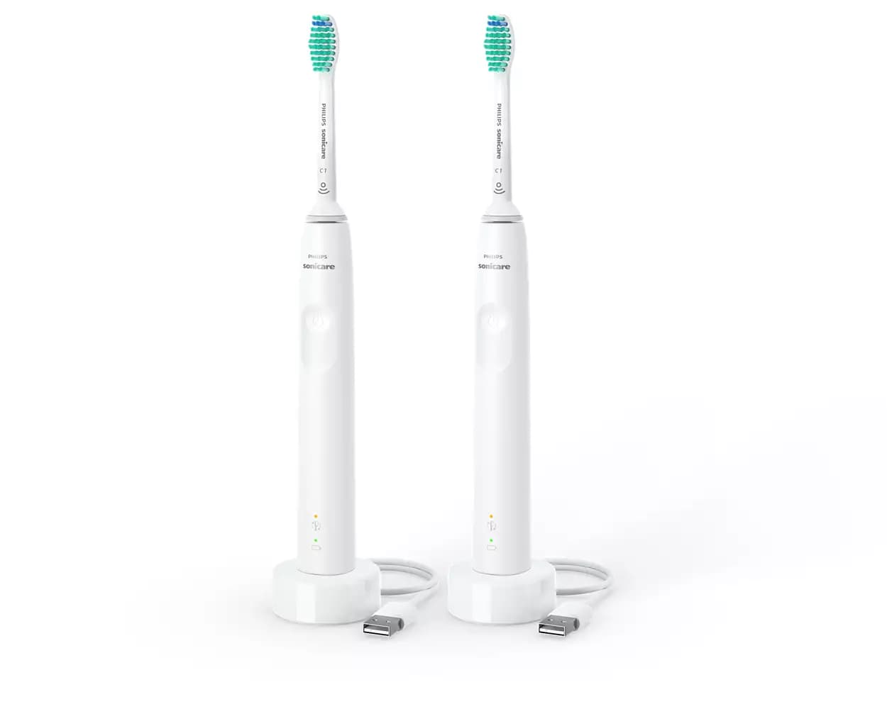 Philips Sonicare - 3100 Series 2x Elektrische Schallzahnbürsten - Weiss