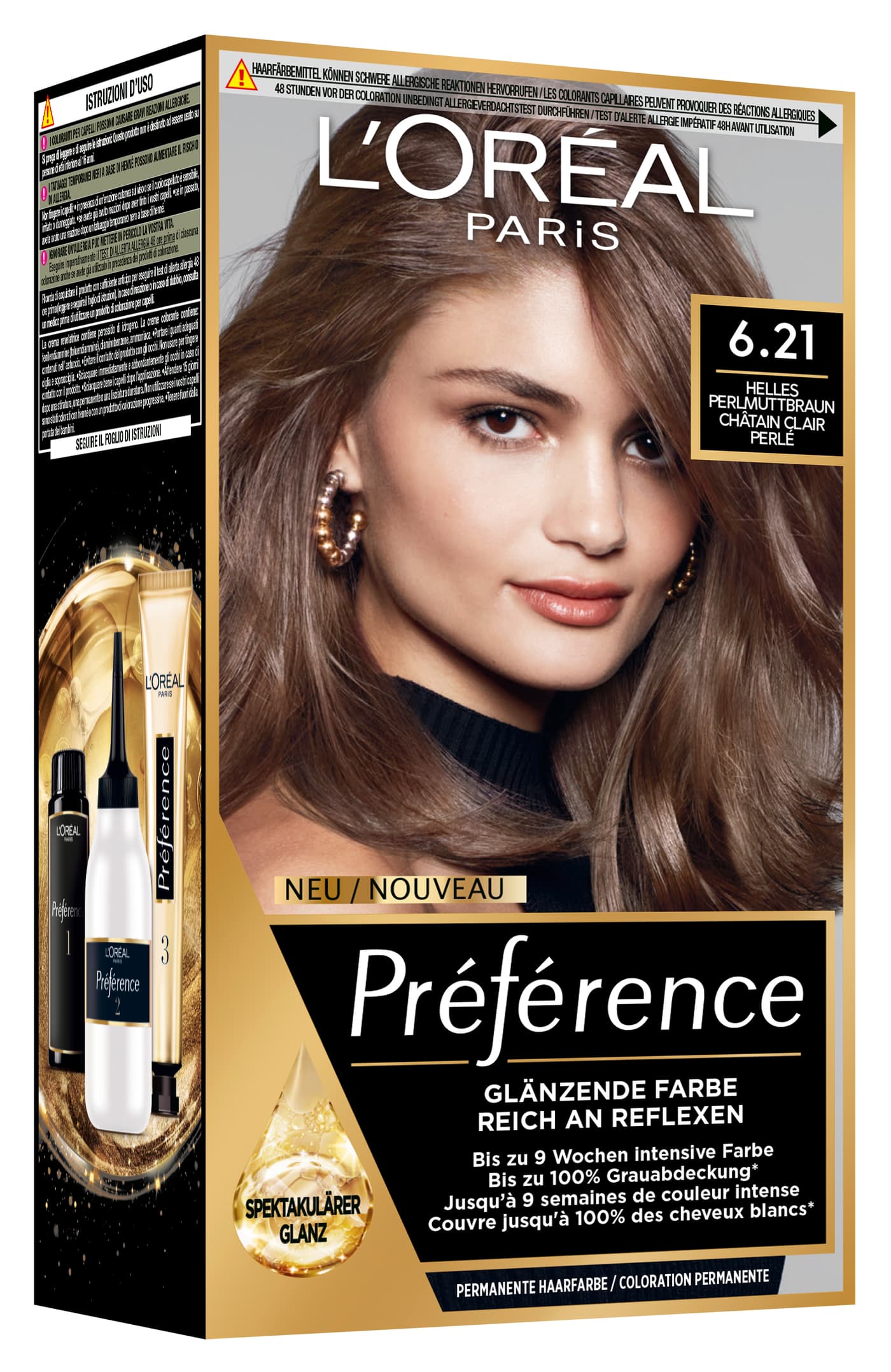 L'Oreal  Preference - Préférence 6.21 Helles Perlmuttbraun