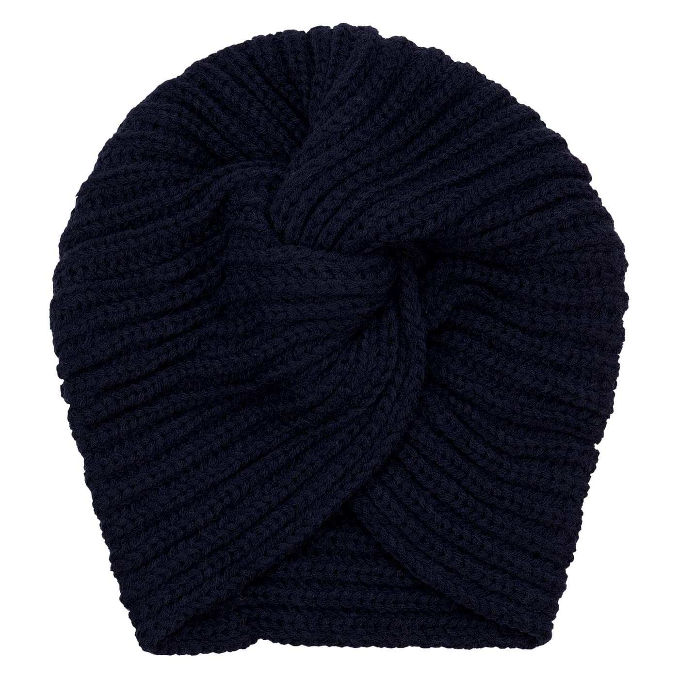 TRISA Hair - Knitted Turban Beanie, blau