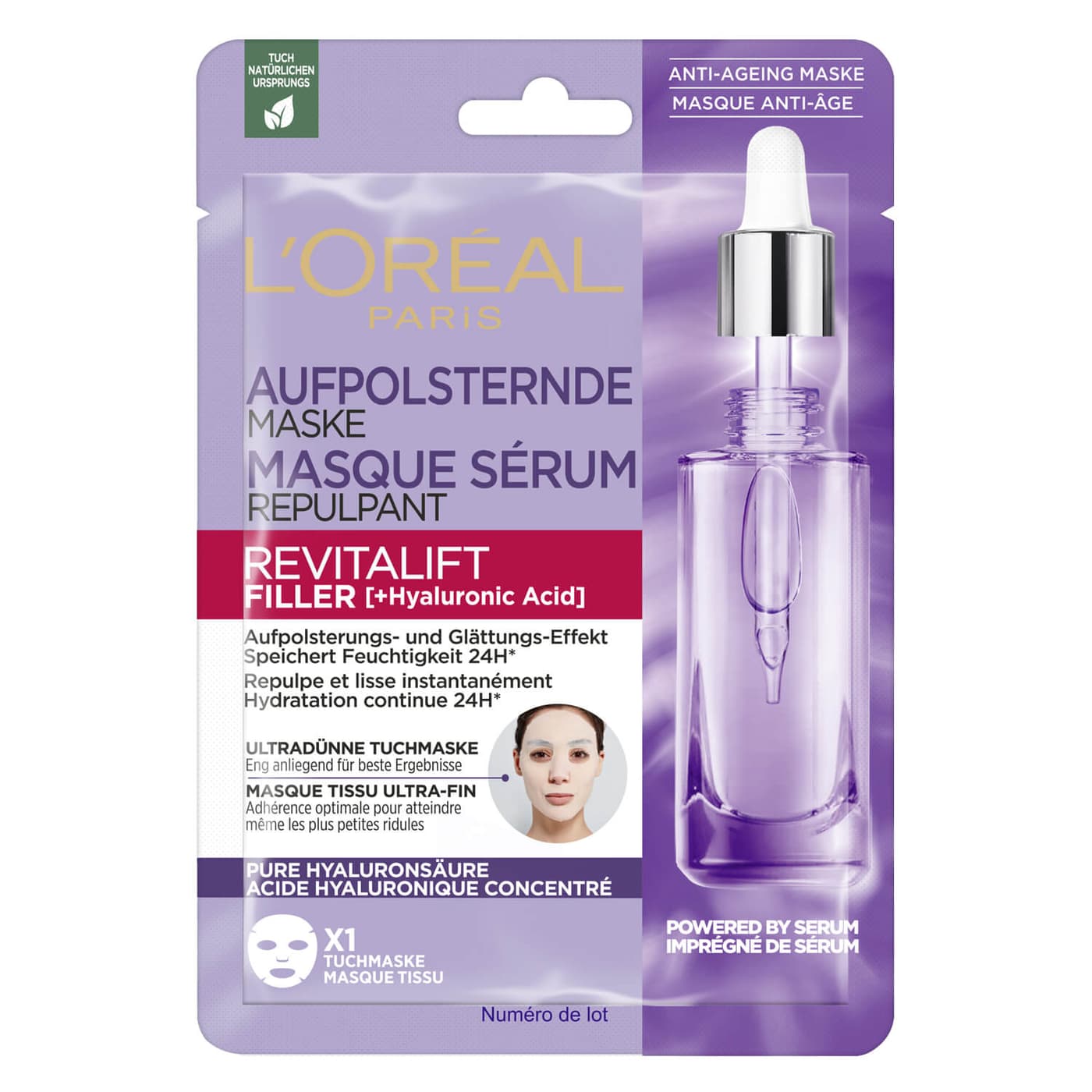 LOréal Skin Expert - Revitalift Filler Aufpolsternde Anti-Aging Tuchmaske