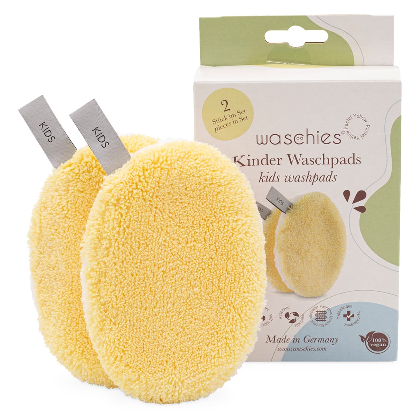 Waschies Kidsline - Waschpads für Babys & Kinder Pastel Yellow Edition