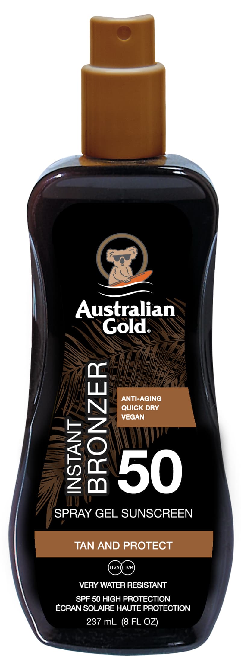 Australian Gold - Spf 50 Spray Gel With Bronzer