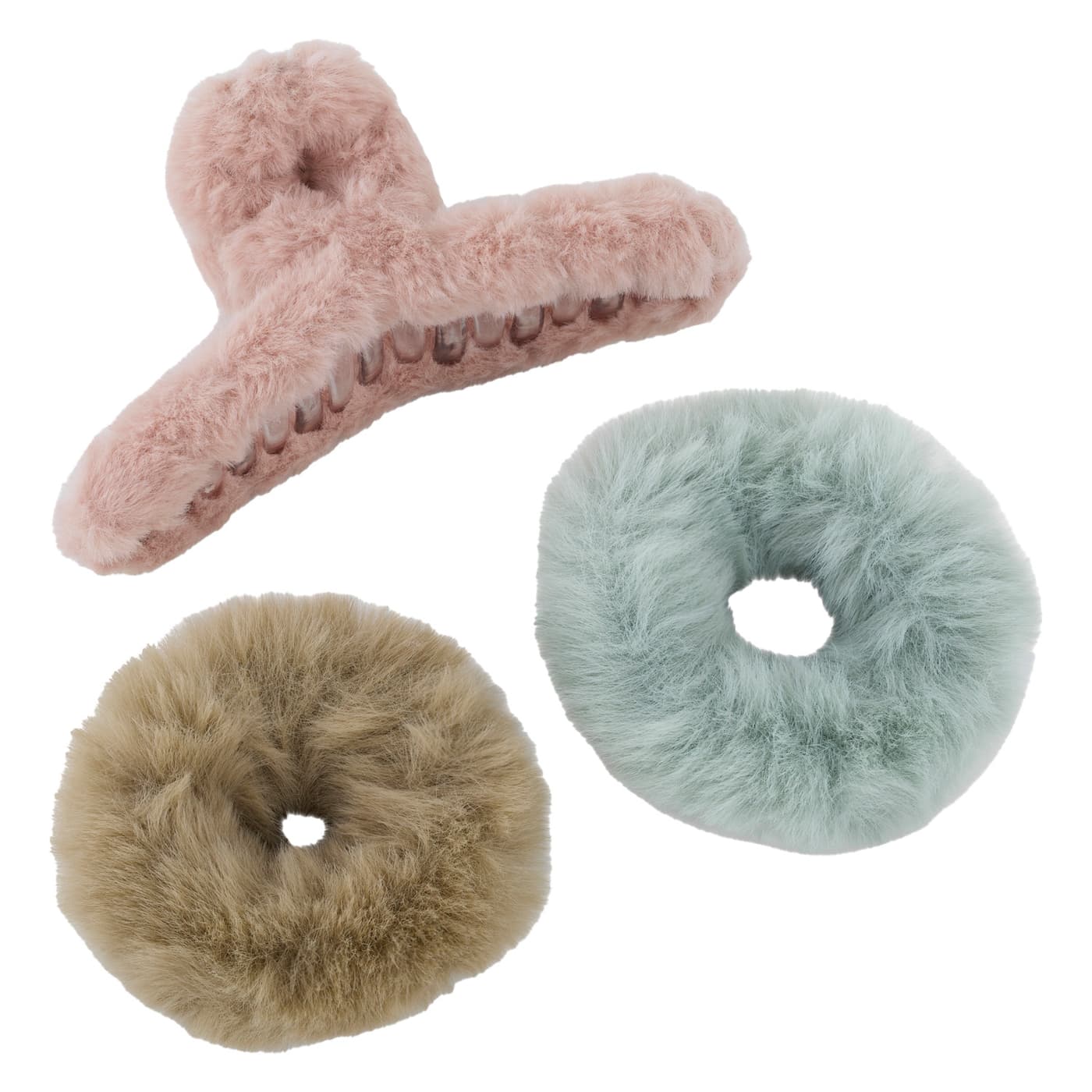 TRISA Hair - Fake Fur Kit, green rose & blue