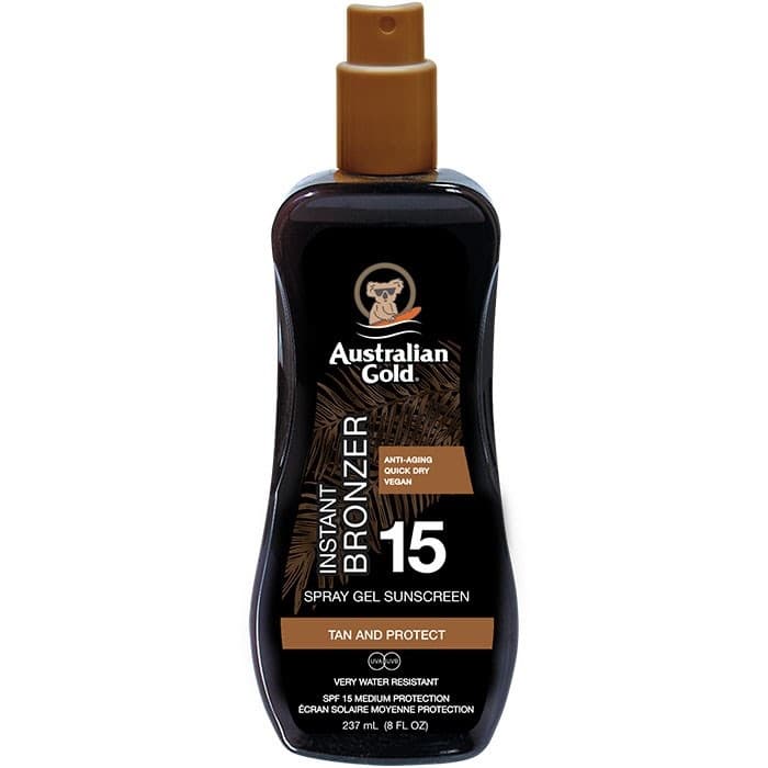 Australian Gold - SPF 15 Spray Gel mit Bronzer