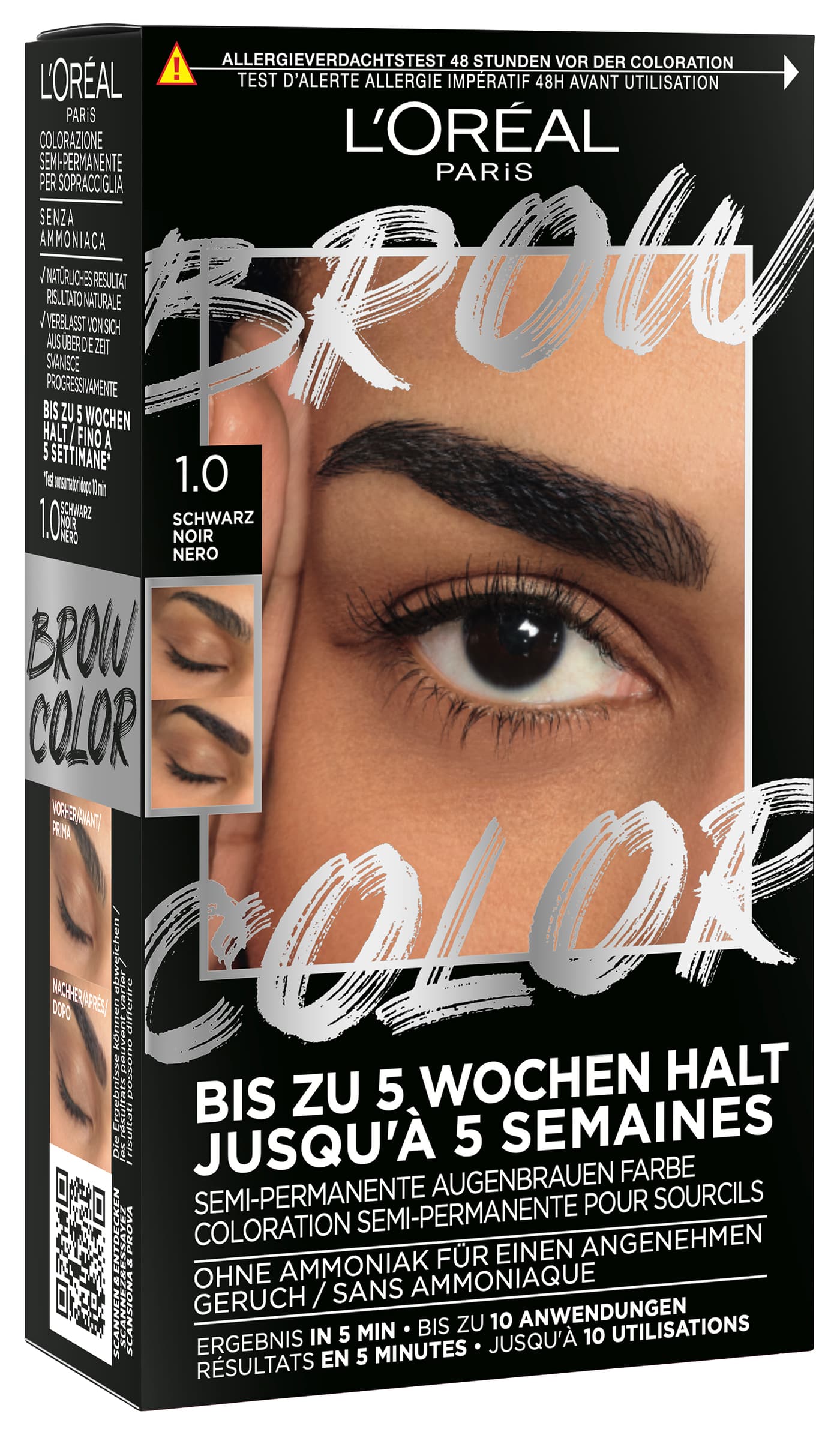 L'Oreal Brow Color - Brow Color Augenbrauenfarbe – Schwarz