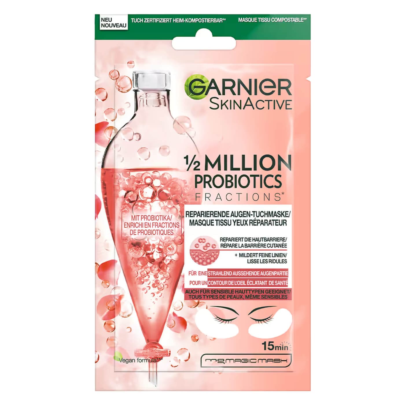 Skinactive Face - 1/2 Million Probiotics reparierende Augen-Tuchmaske