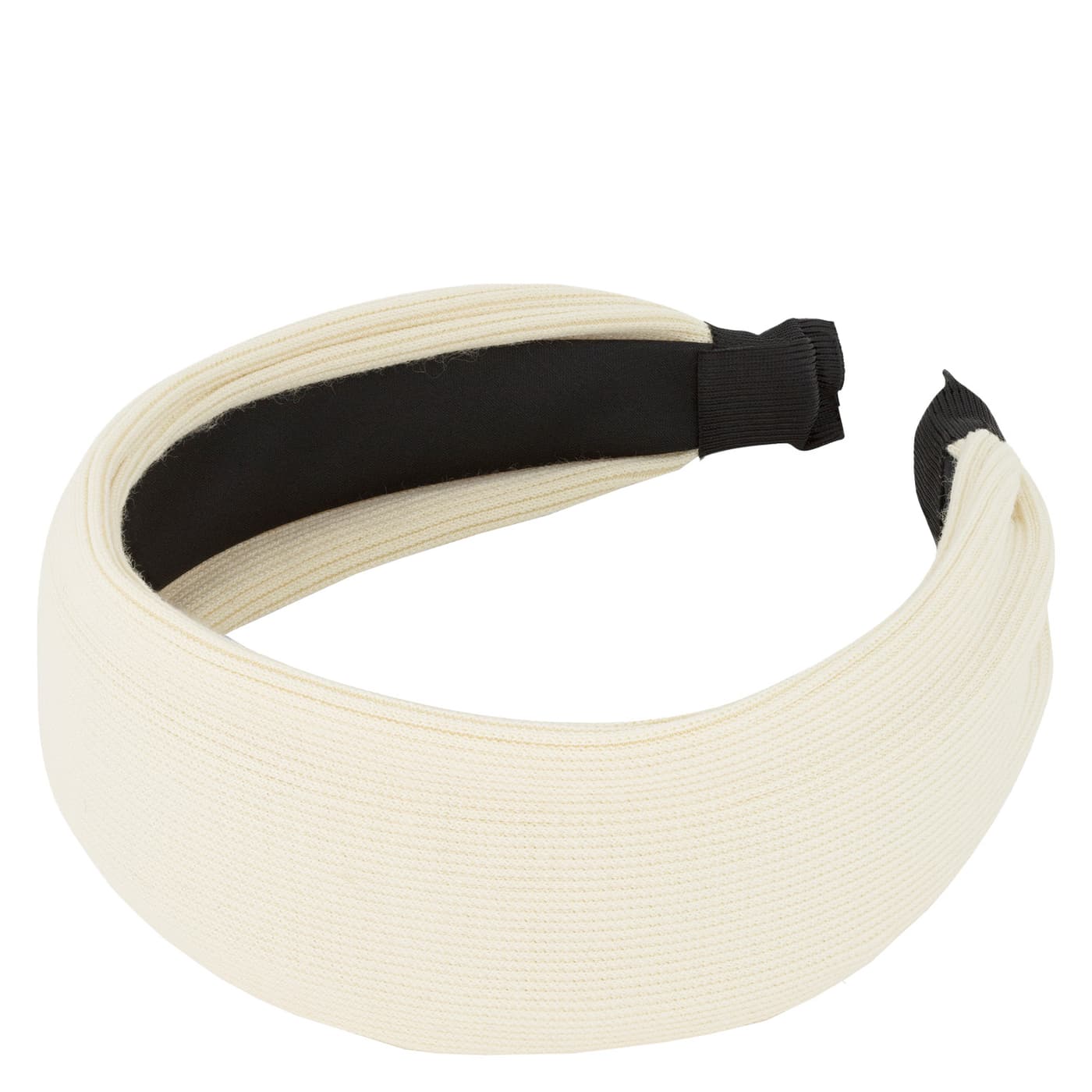 TRISA Hair - Wide knitted Hairband, white