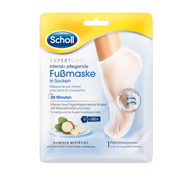 Scholl Care - Intensiv pflegende Fussmaske mit Macadamiaöl