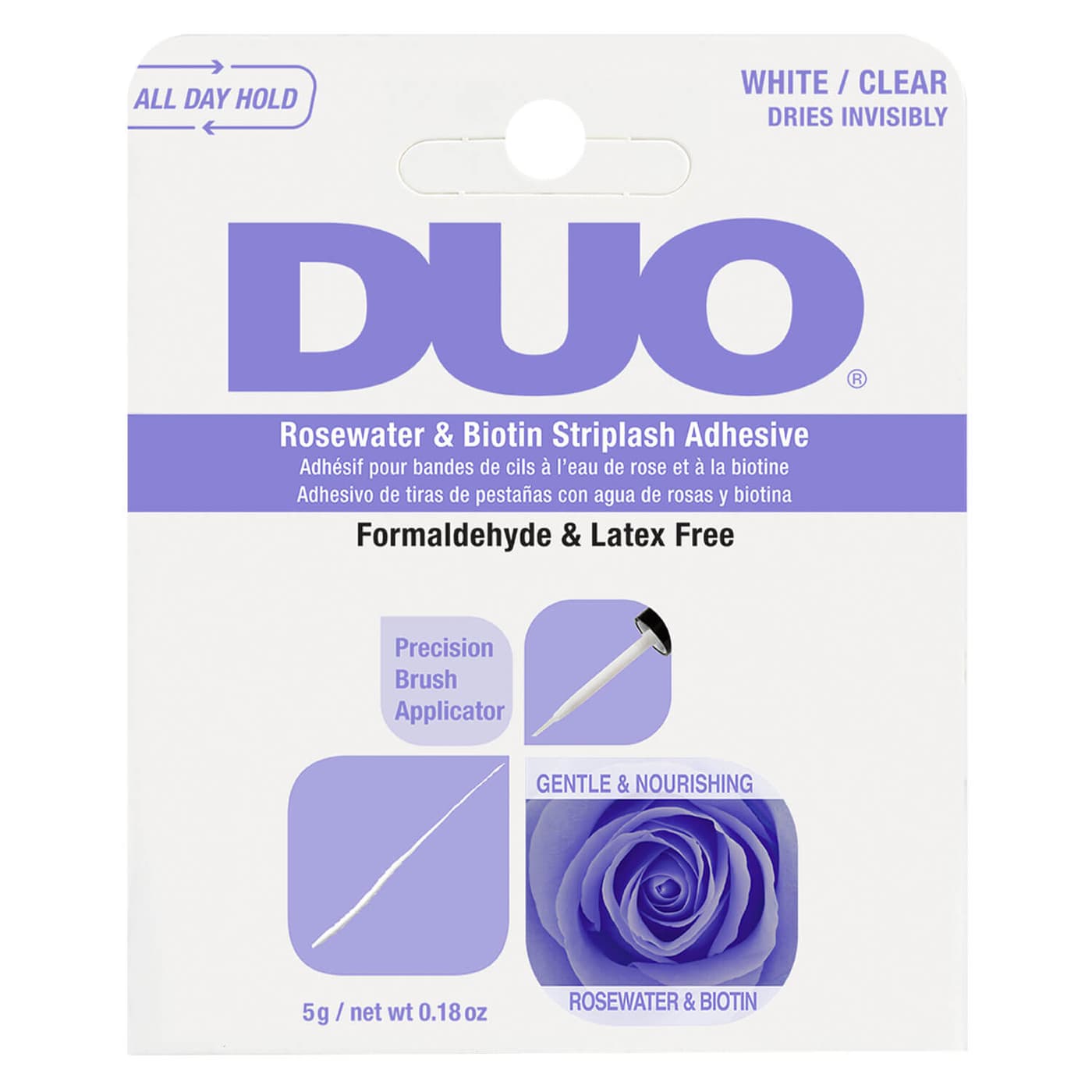DUO - Adhesive White/Clear Rosewater & Biotin