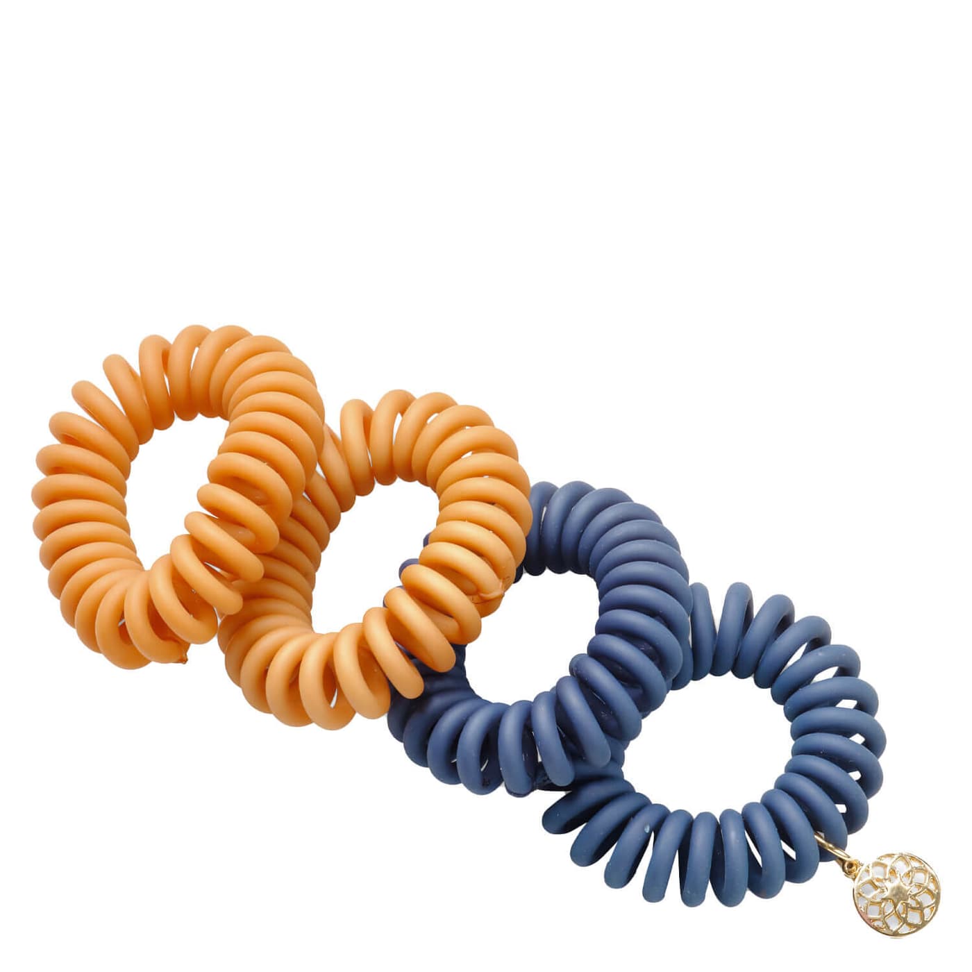 Body Mind and Soul Spiral Haargummi Yoga Blau 4cm