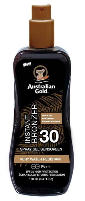 Australian Gold - SPF 30 Spray Gel mit Bronzer