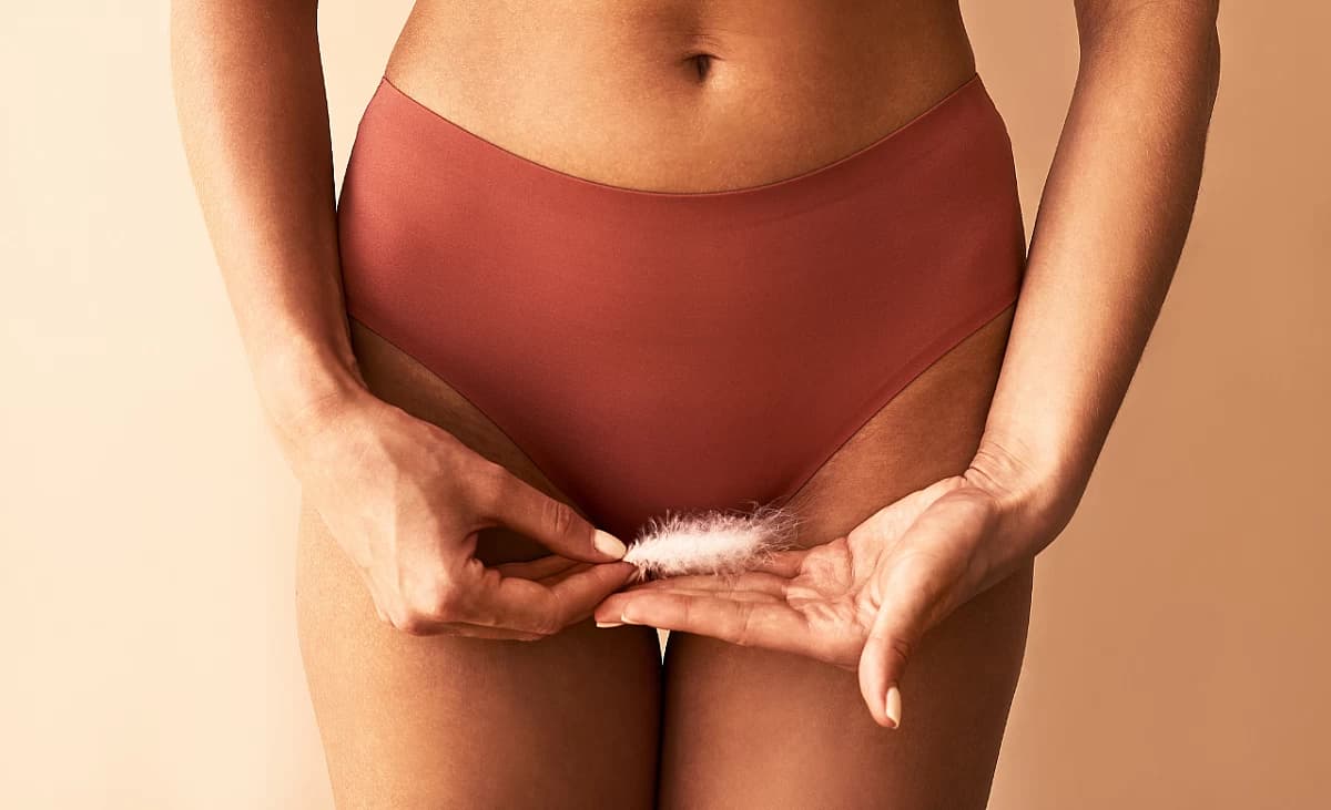 Frau in Unterwäsche