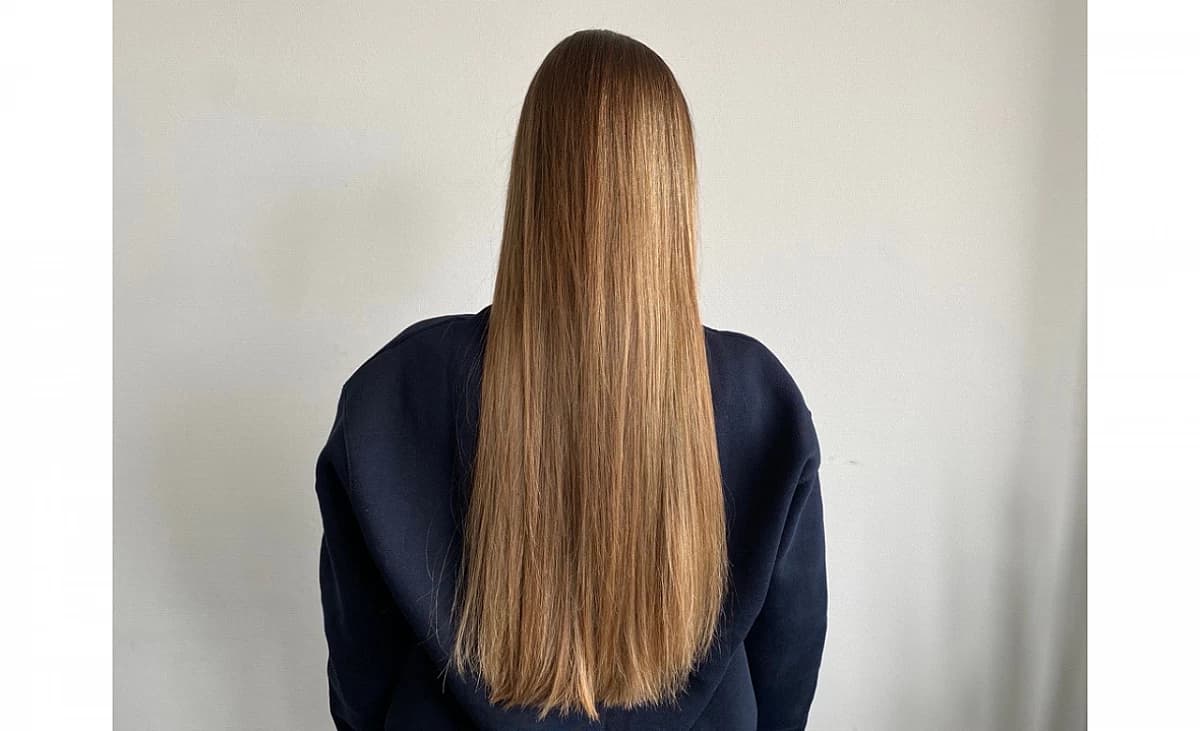 Bild von Haaren vor dem Styling mit de ghd Chronos Styler