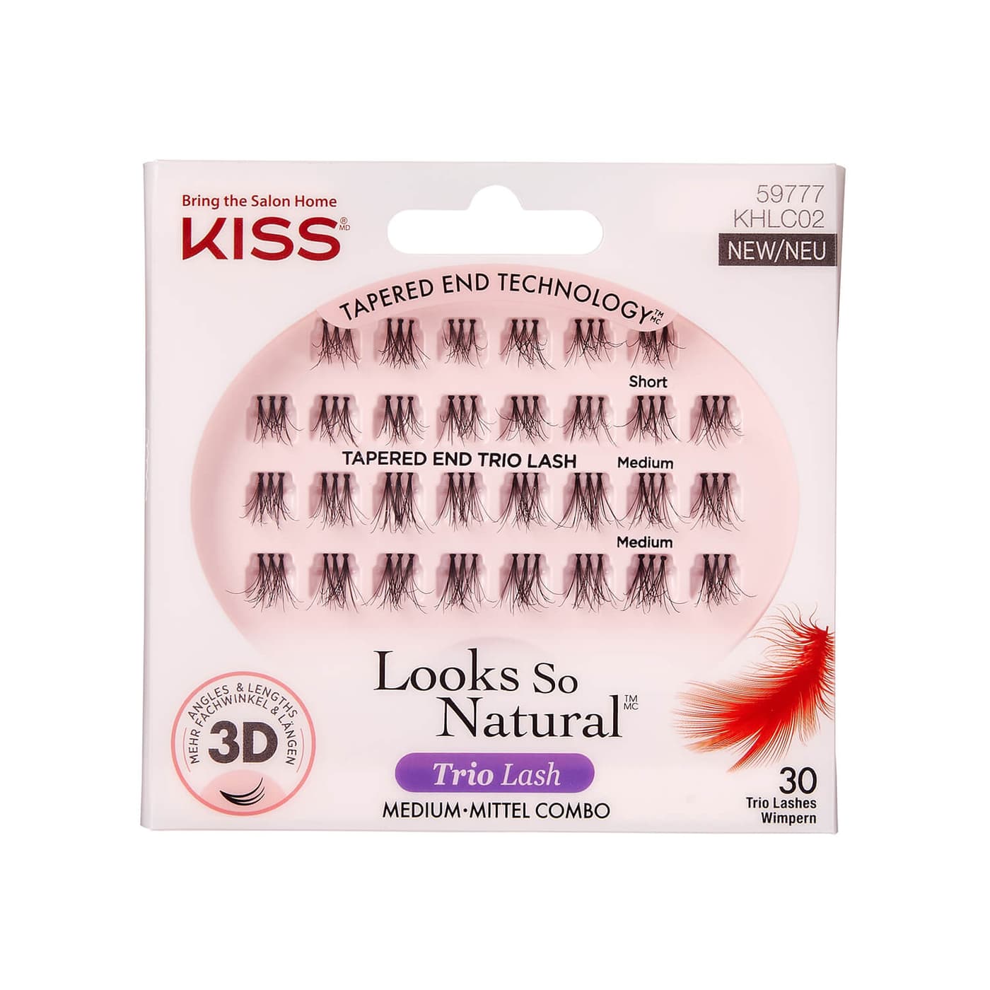 KISS Lashes - Looks So Natural Trio Lash Clusters Medium