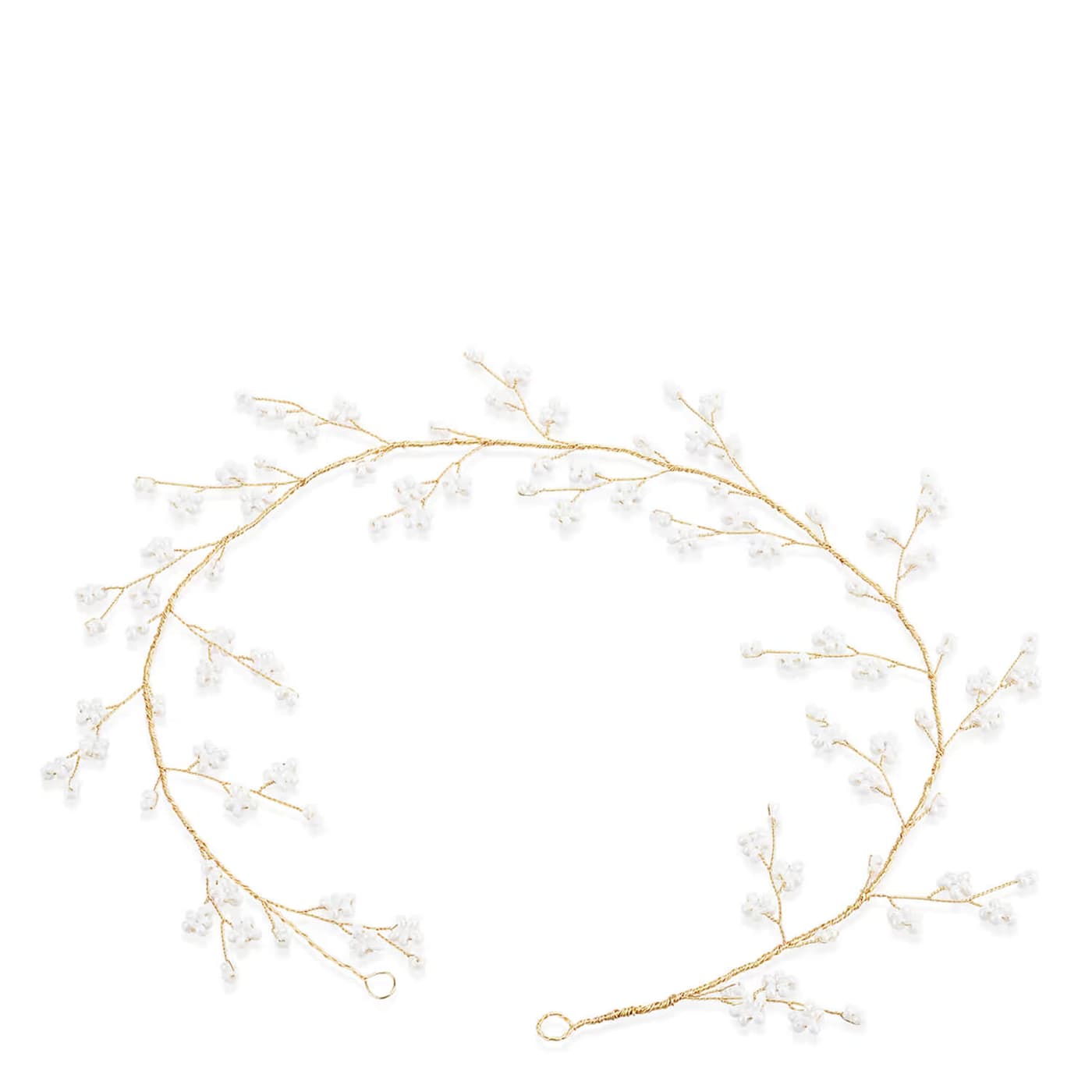 Celebride Drahtdekoration Perlenblüten Gold