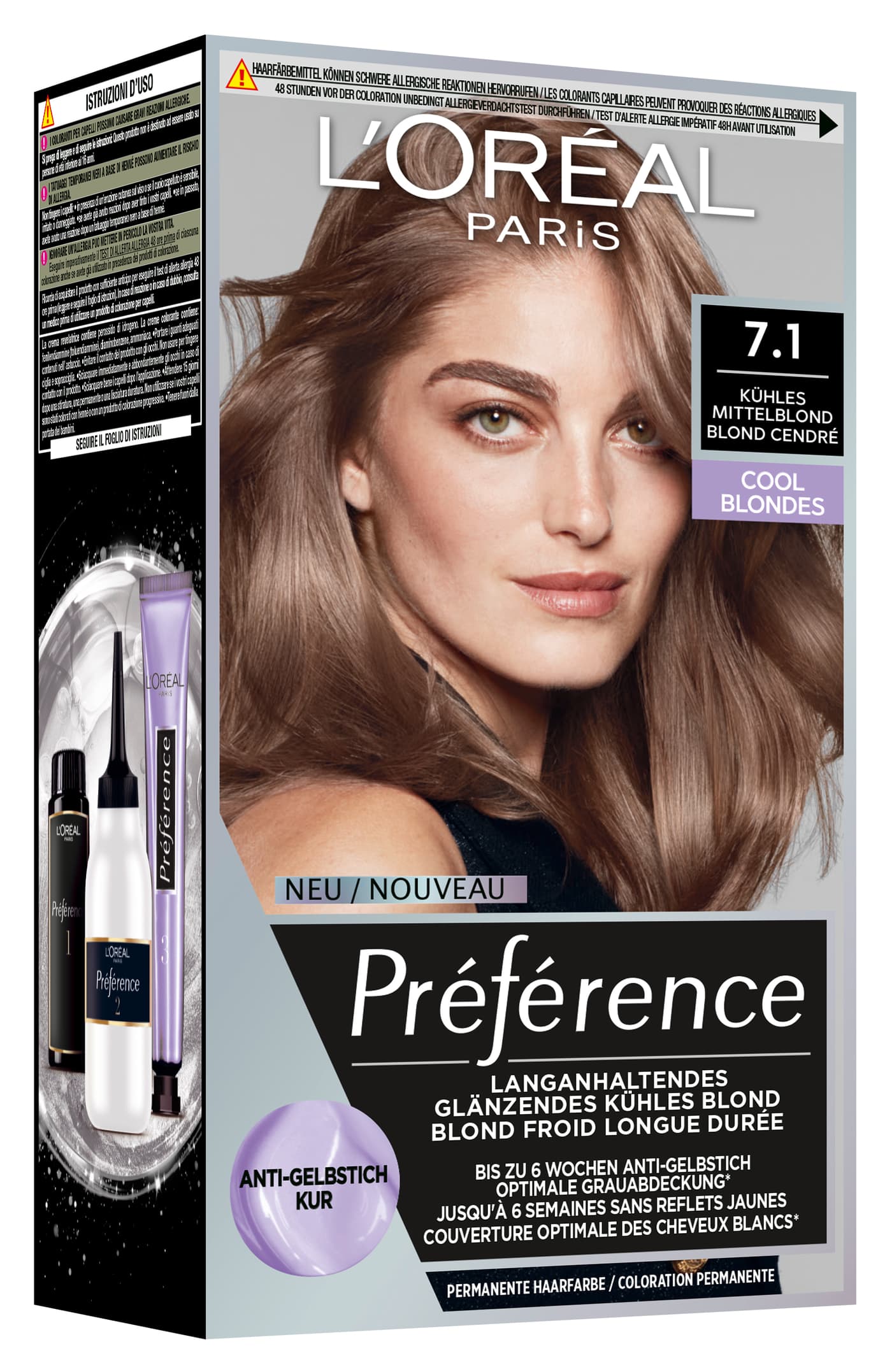 L'Oreal Preference - Préférence Cool Blondes 7.1 Kühles Mittelblond