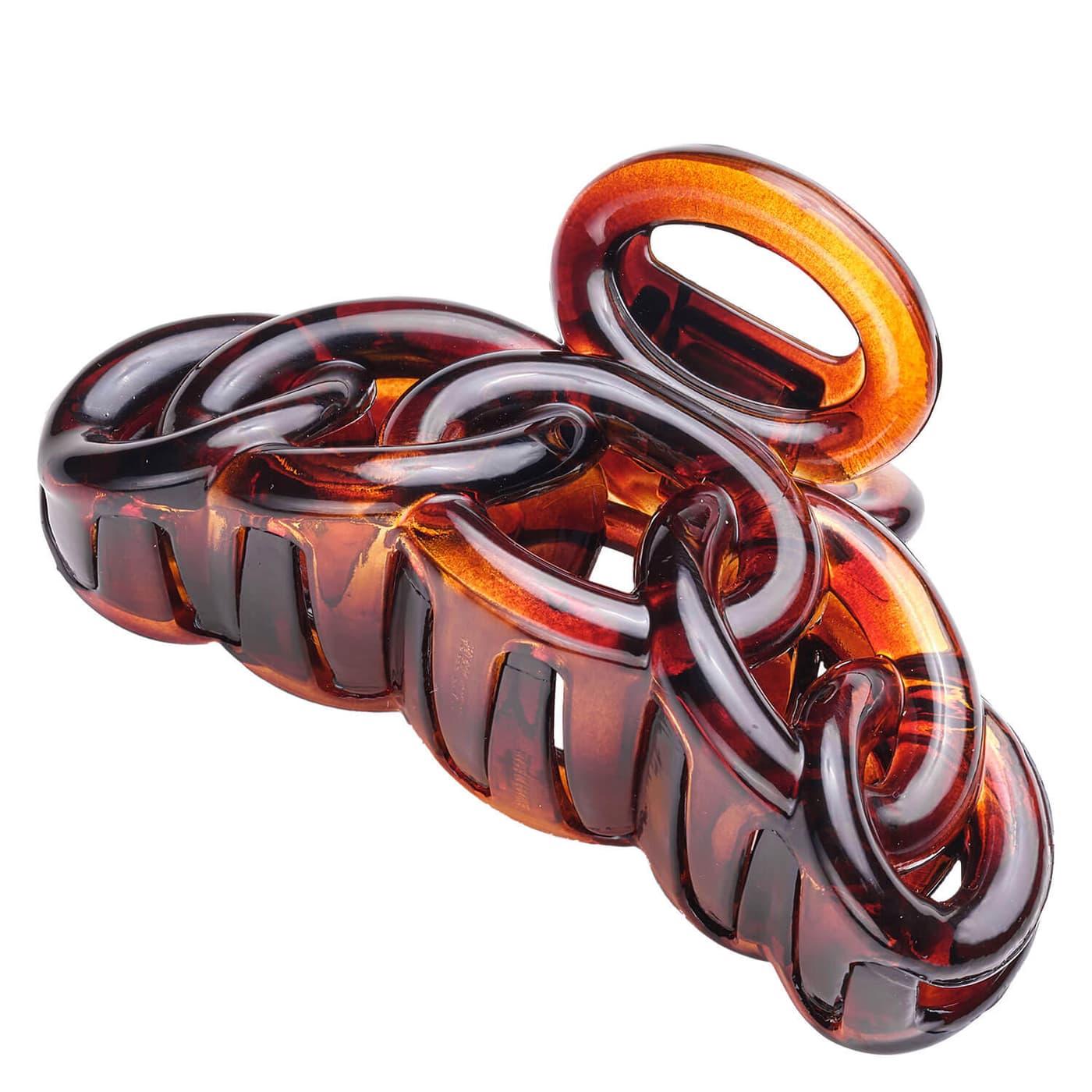 TRISA Hair - Haarklammer Geschwungen Tortoise 9cm