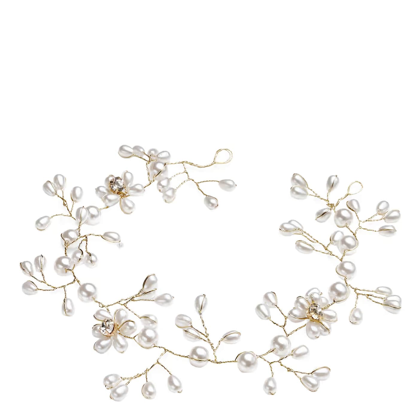 Celebride Haarschmuck Boho Tropfenperlen Gold