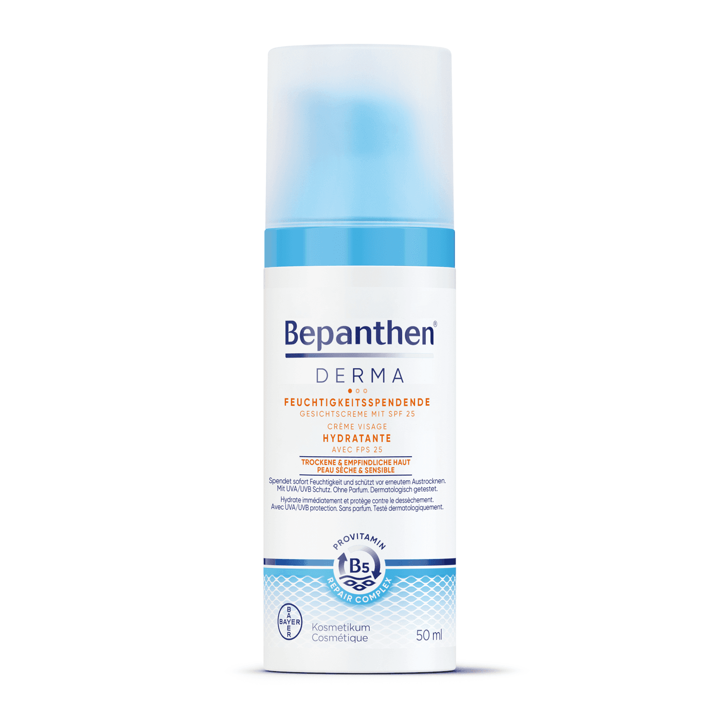 Bepanthen DERMA - Feuchtigkeitsspendende Gesichtscreme SPF 25