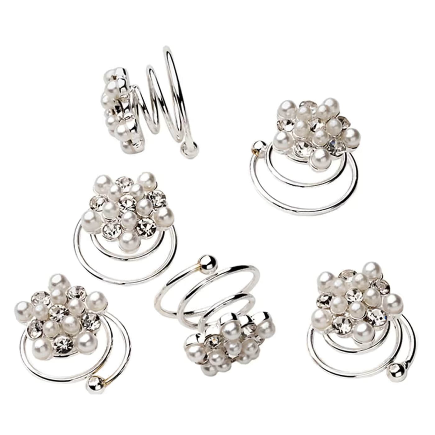 Celebride Curlies Weissen Perlen & Strass