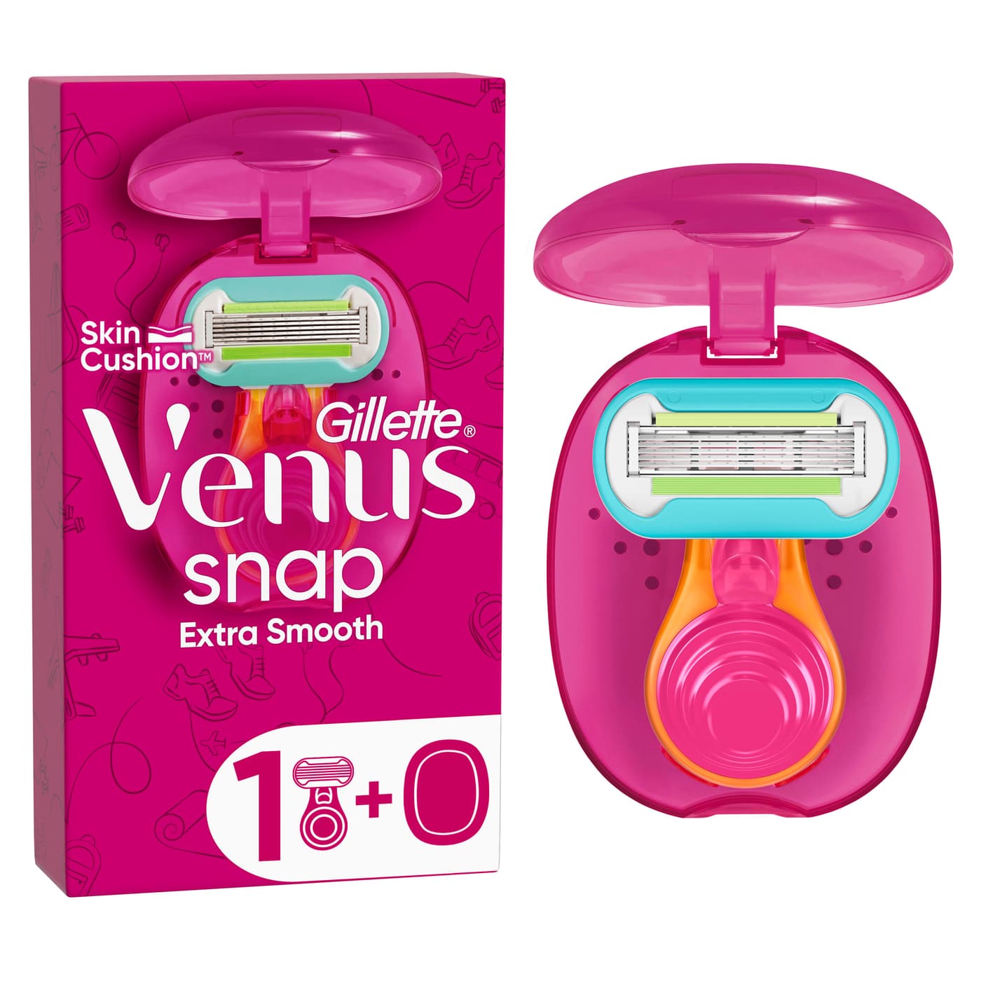 Gillette - Venus Extra Smooth Snap Rasierapparat mit 1 Klinge