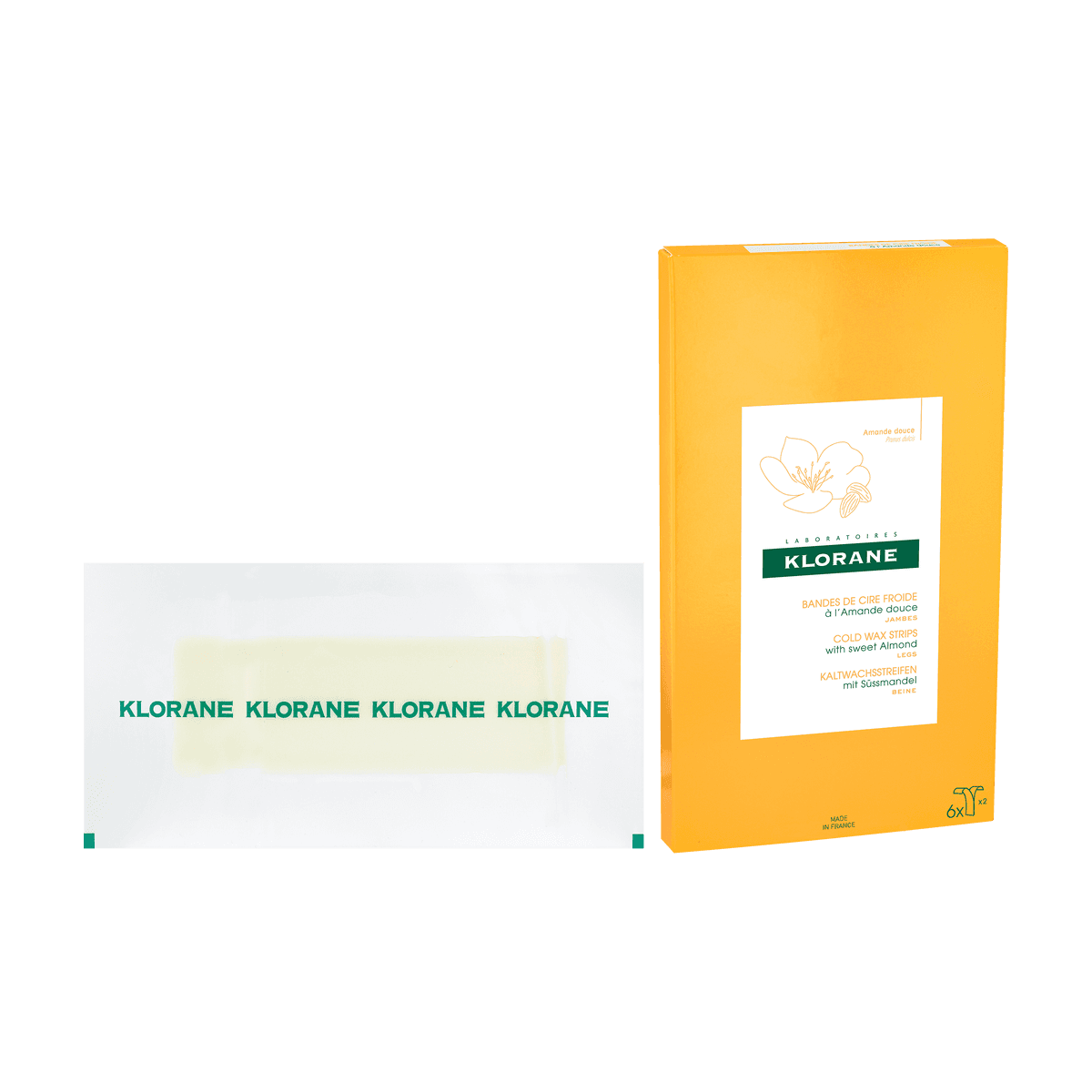 KLORANE Body - Kaltwachsstreifen Mit Süssmandel – Beine