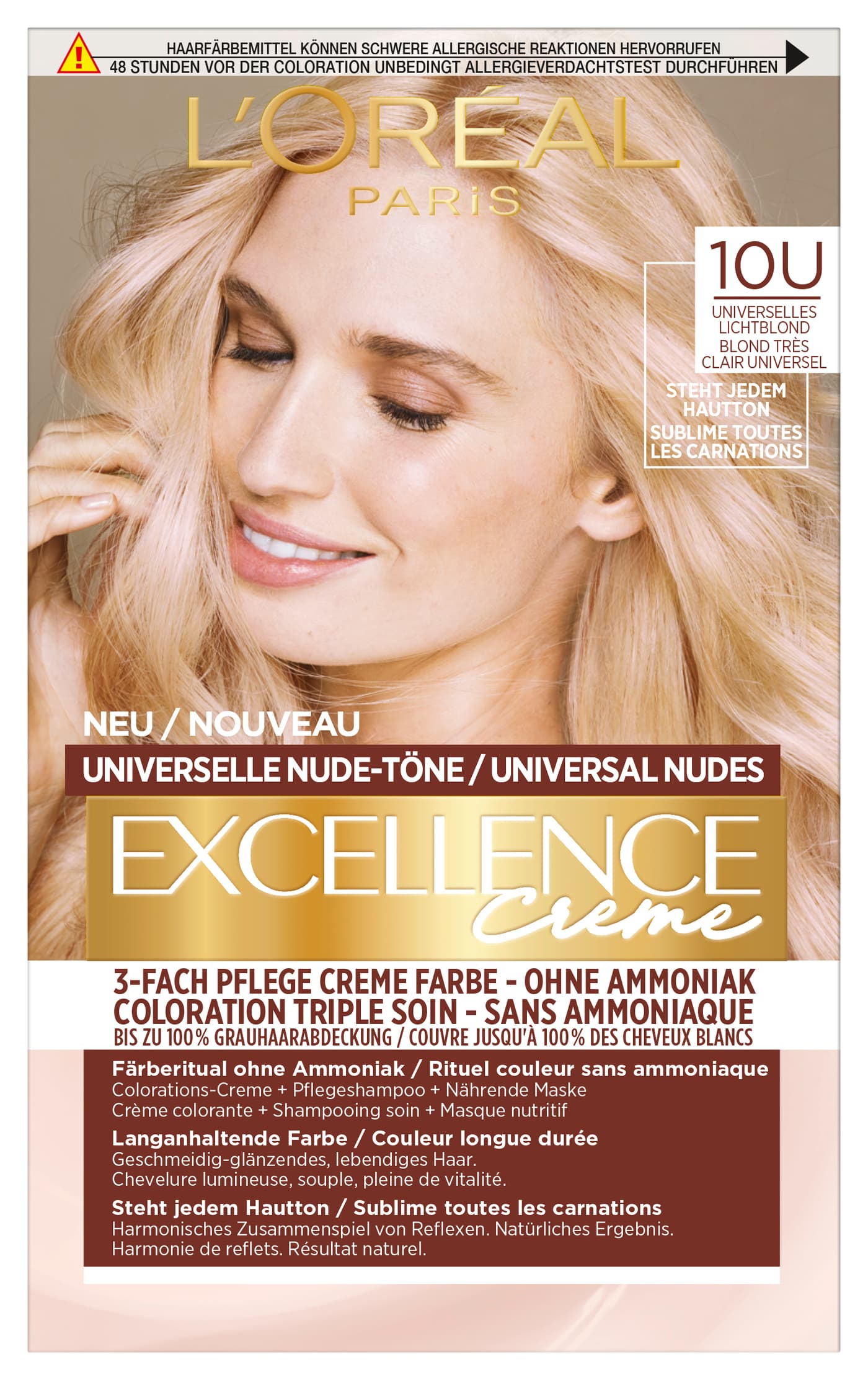 LOréal Excellence Color - Universale Nude-Töne 10U Lichtblond