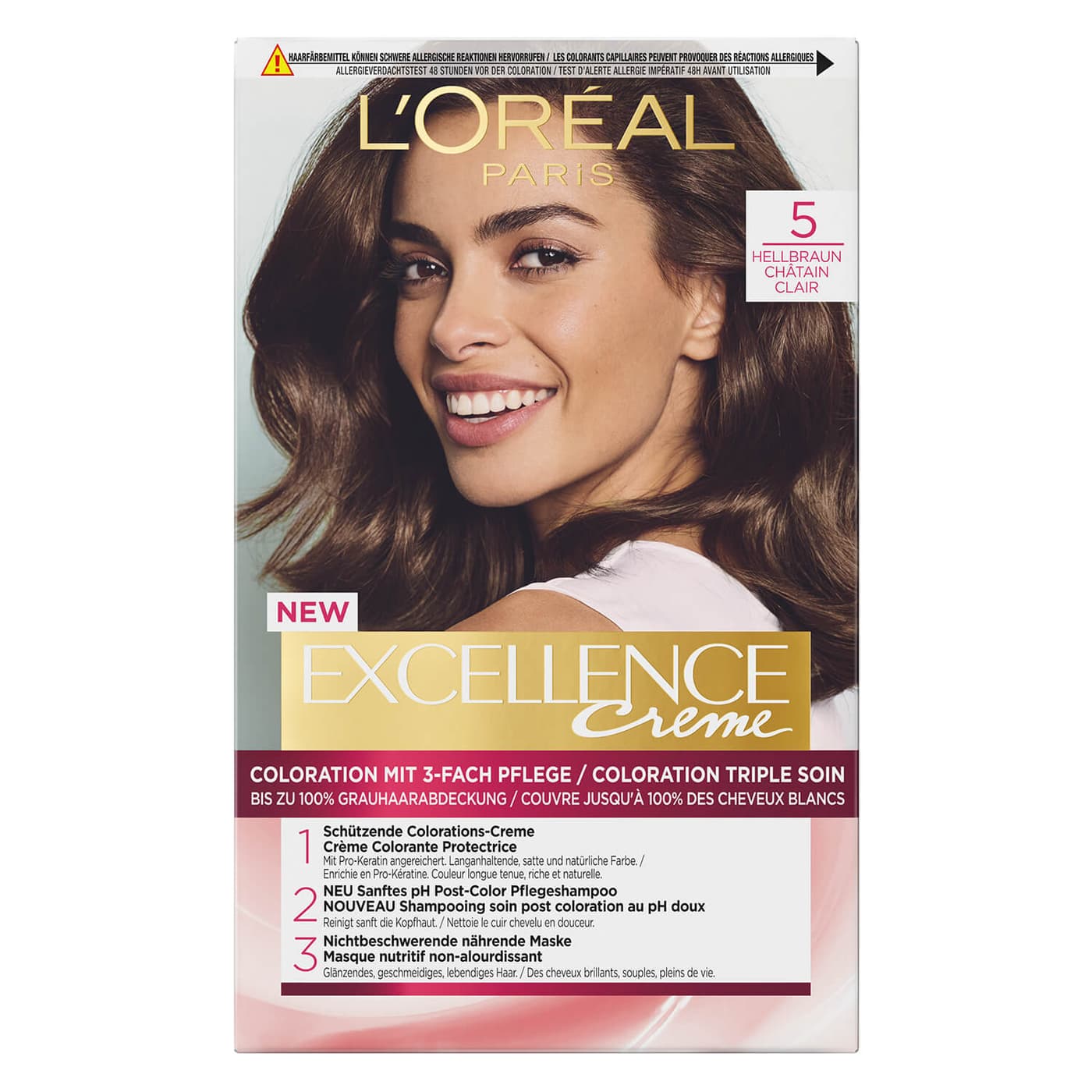 LOréal Excellence Color - Creme 5 Hellbraun