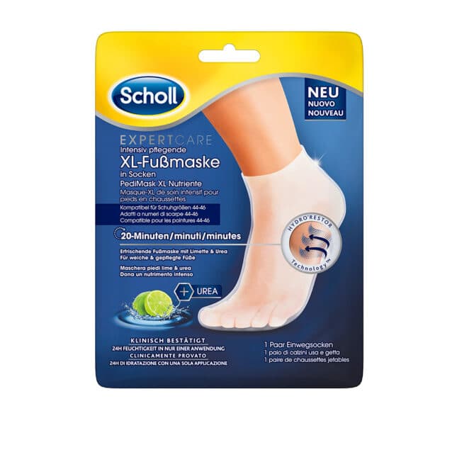 Scholl Care - Intensiv pflegende XL-Fussmaske Limette & Urea