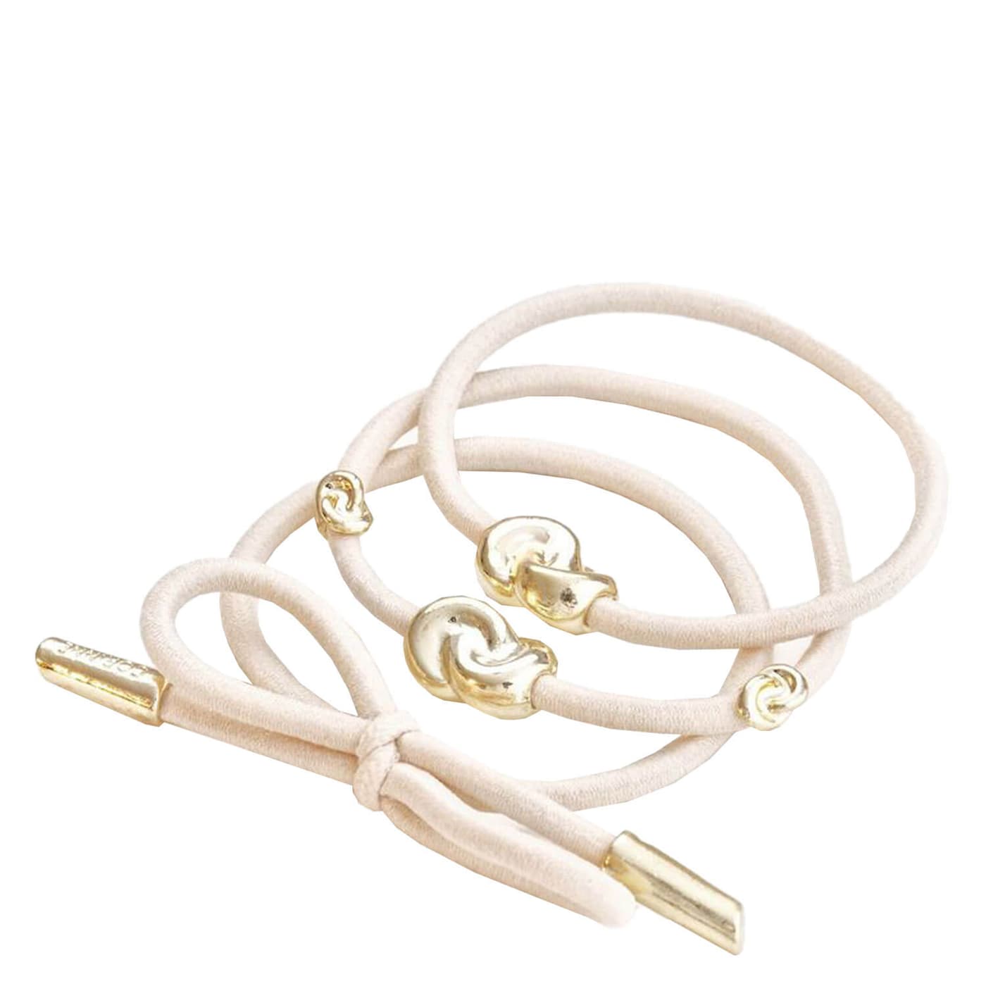 Corinne World - Hair Tie Metal Details Cream